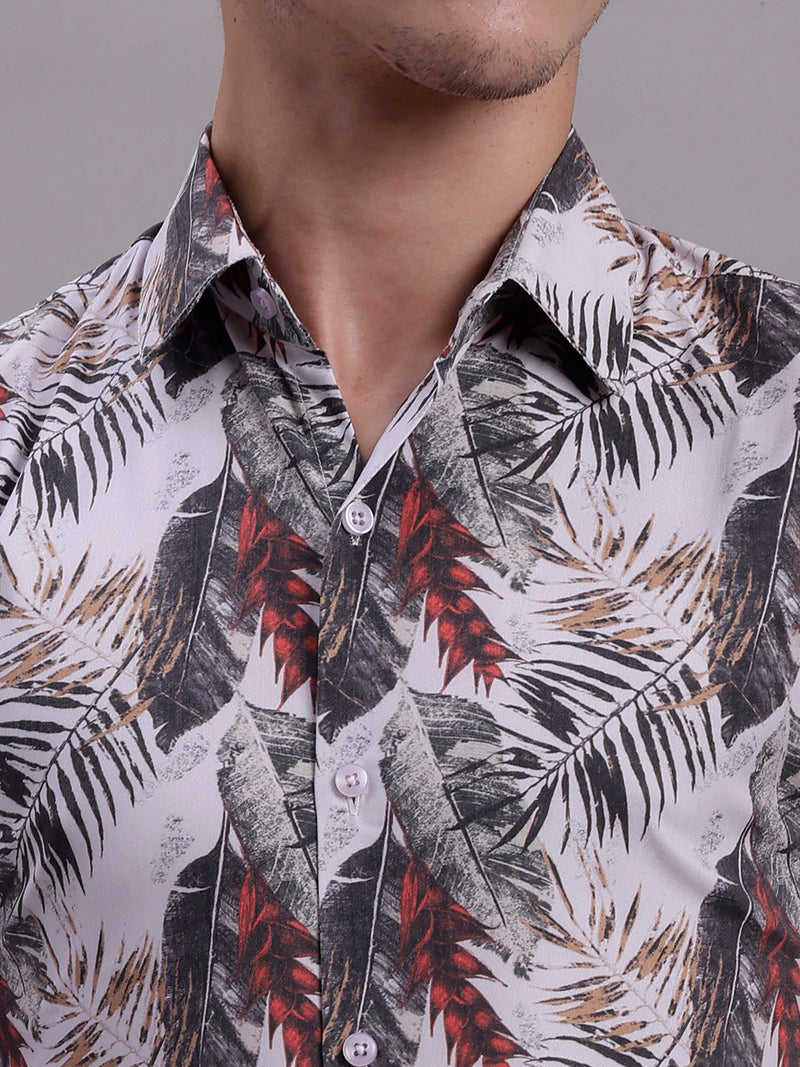 Men's Floral Printed Formal Shirt