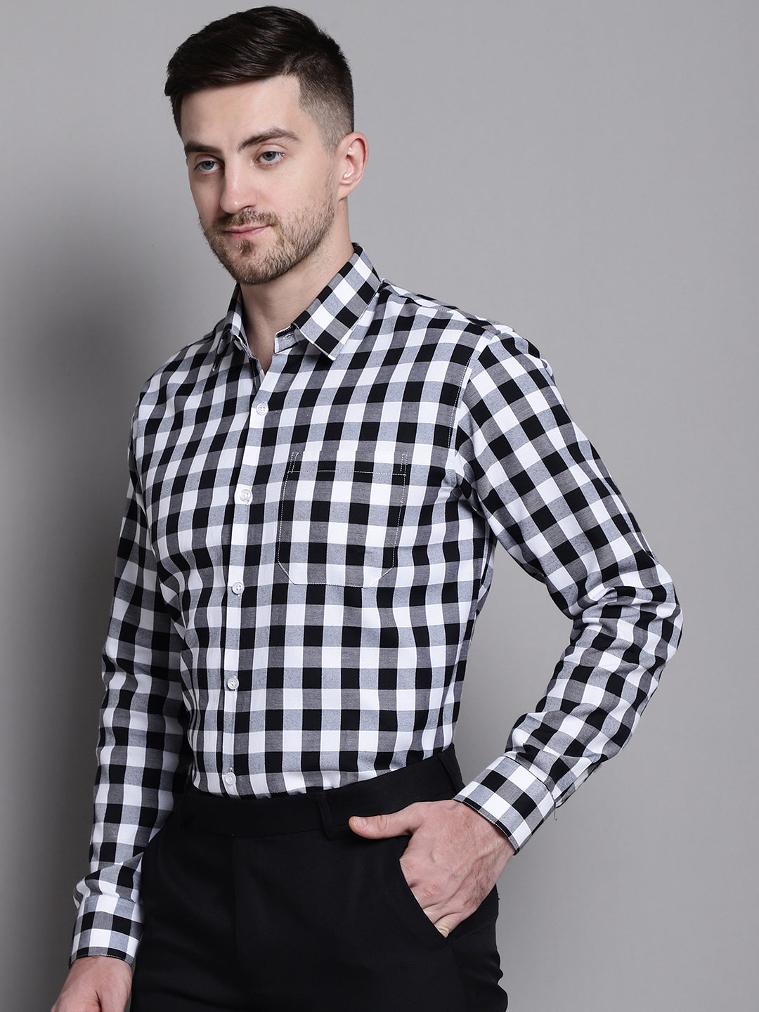 Men's Buffalo Check Formal Shirt