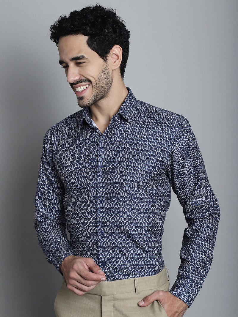 Men's Geomatric Printed Formal Shirts