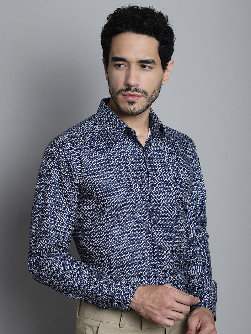 Men's Geomatric Printed Formal Shirts