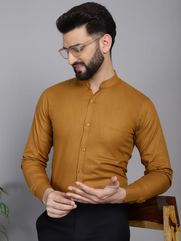 Cotton Solid Formal Shirt for Mens