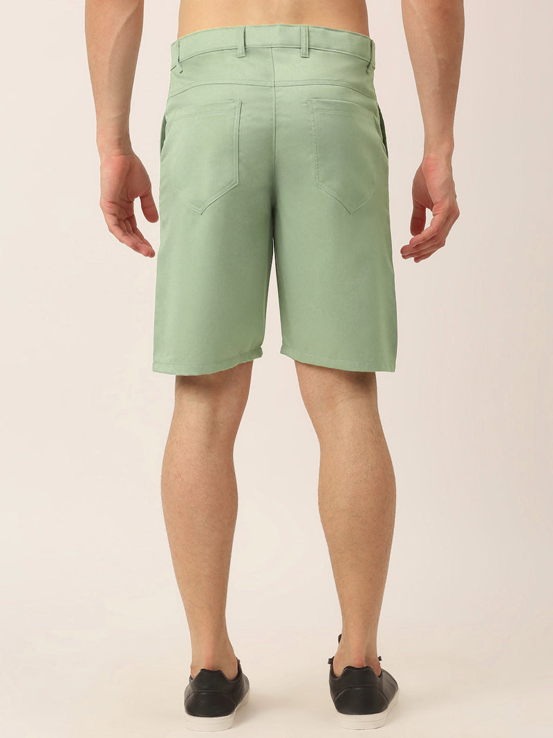 Indian Needle Men's Casual Cotton Solid Shorts