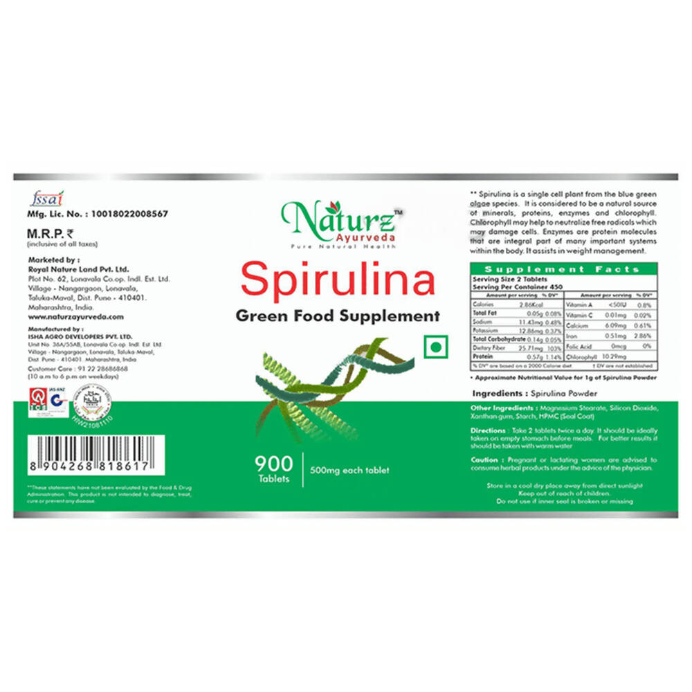 Naturz Ayurveda Spirulina Tablets