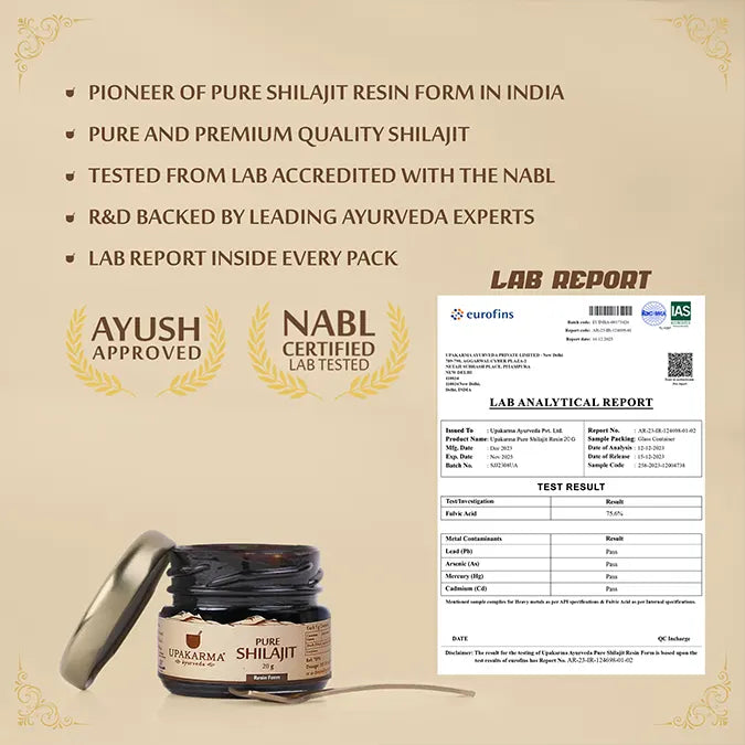 Upakarma Ayurveda Pure Shilajeet Resin