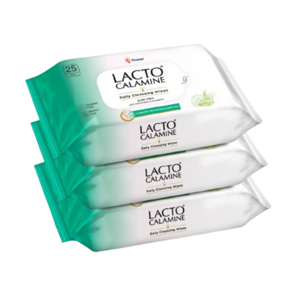 Lacto Calamine Daily Cleansing Face Wipes, Makeup Remover Wipes