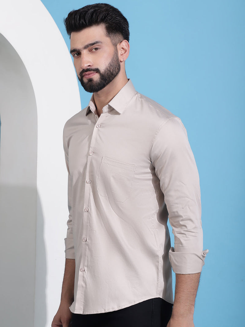 Men's Cotton Solid Casual Shirt