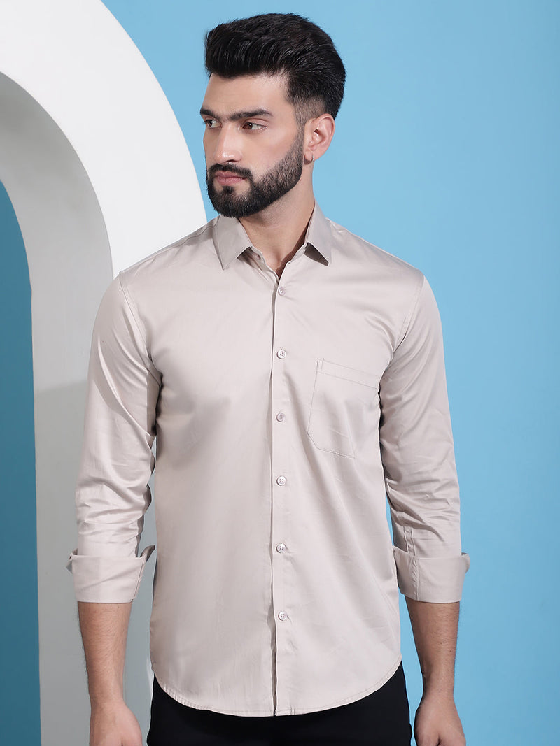 Men's Cotton Solid Casual Shirt