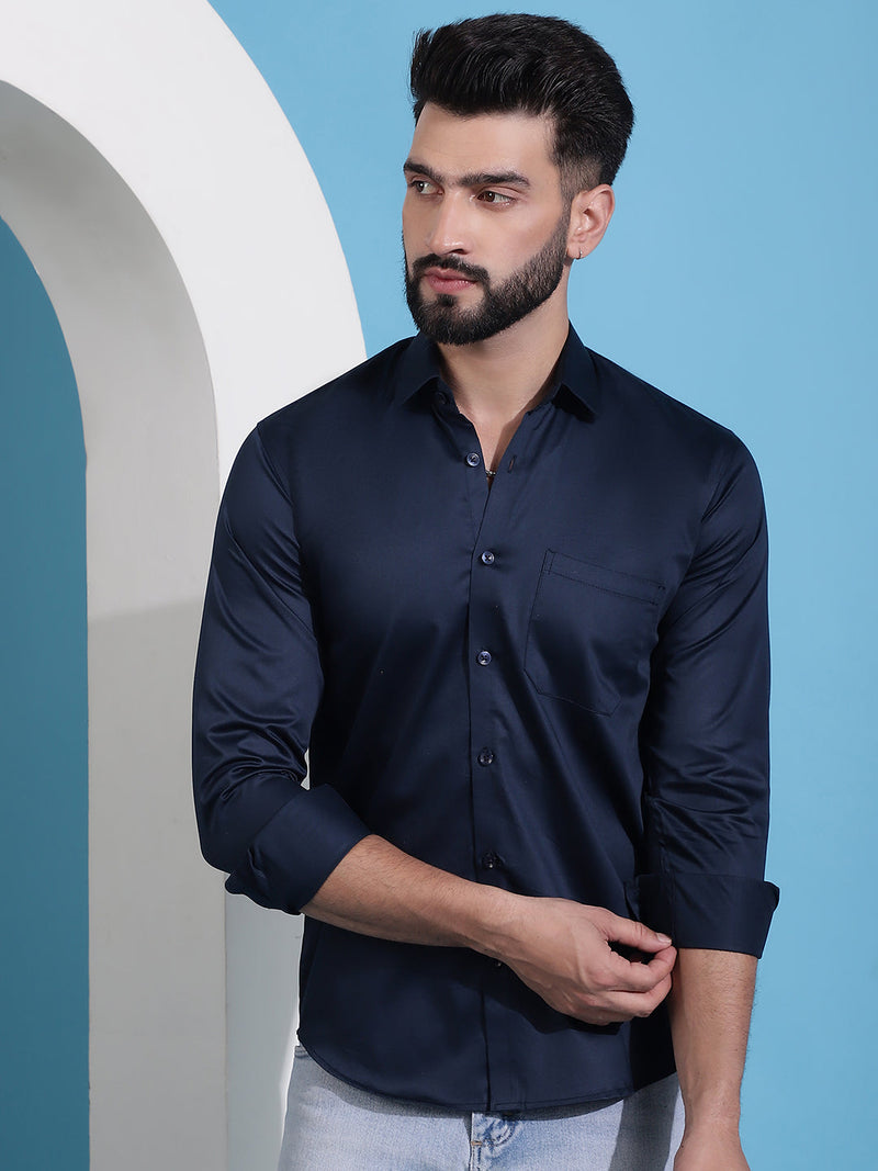 Men's Cotton Solid Casual Shirt