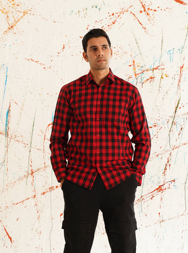 Men's Buffalo Check Formal Shirt