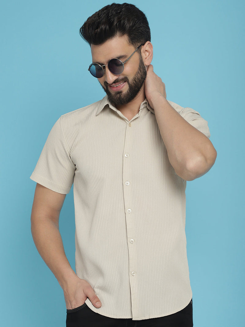 Striped Half Sleeve Casual Shirt for Men's