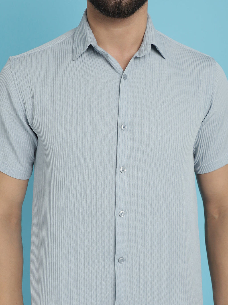 Striped Half Sleeve Casual Shirt for Men's