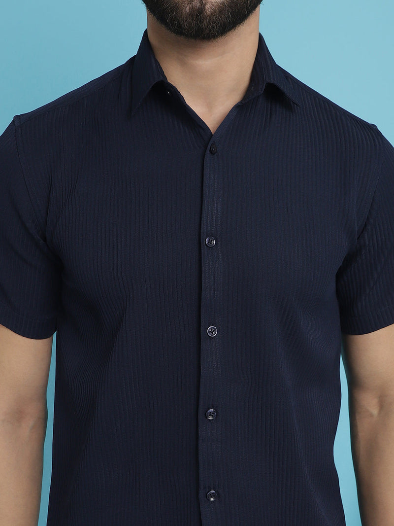 Striped Half Sleeve Casual Shirt for Men's