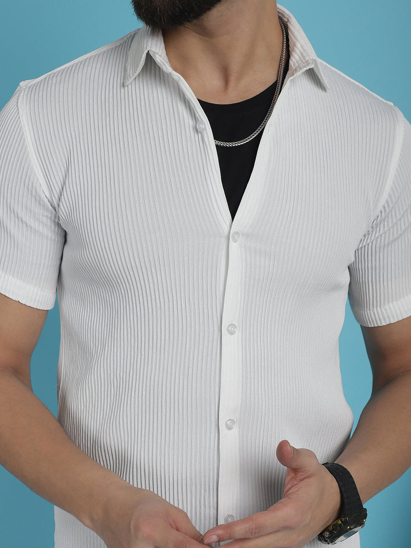 Striped Half Sleeve Casual Shirt for Men's