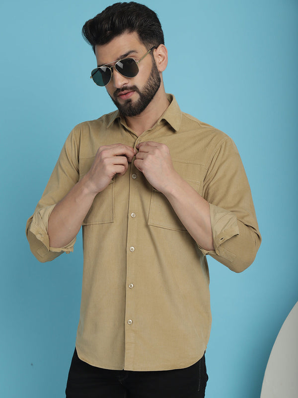 Men Standard Corduroy Cotton Shirt