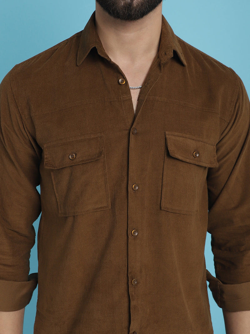 Men Standard Corduroy Cotton Shirt