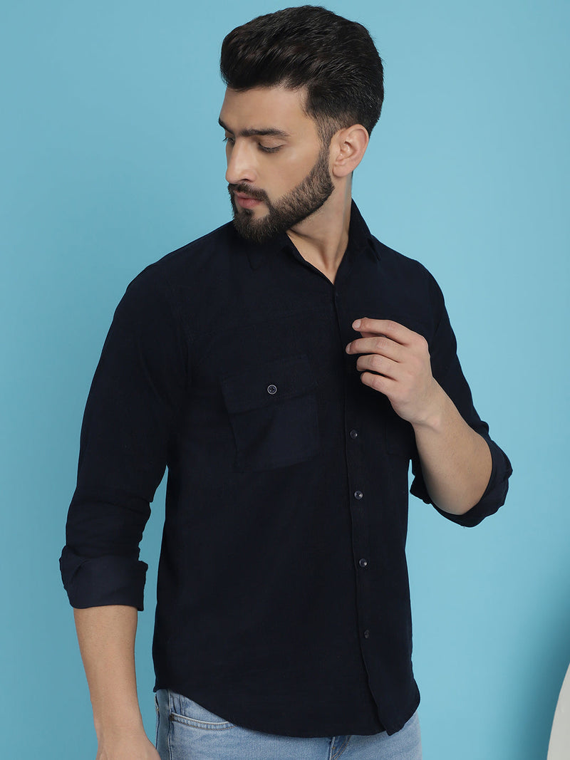 Men Standard Corduroy Cotton Shirt