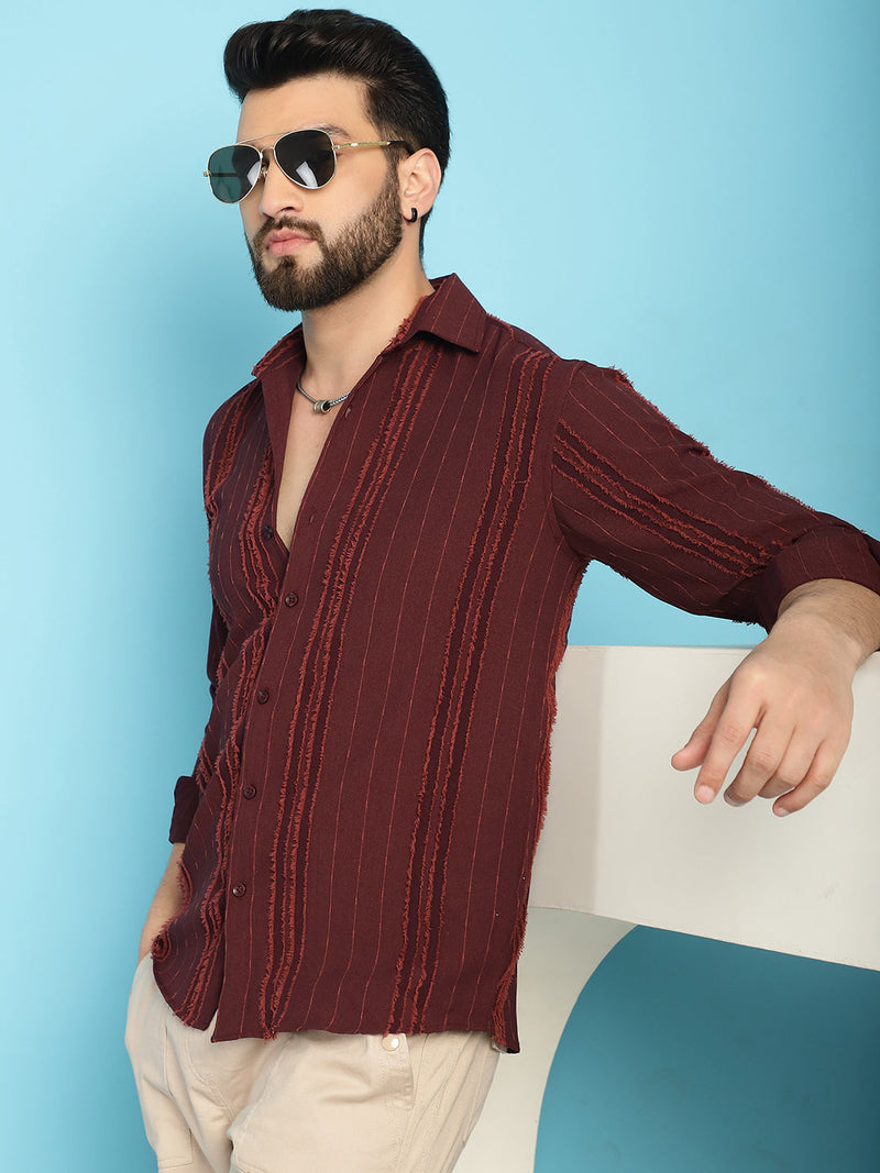 Self Design Casual Shirt for Mens