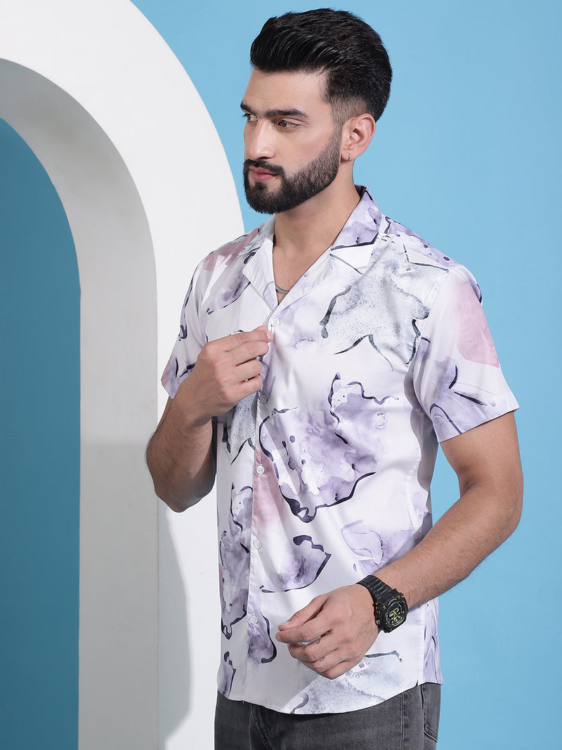 Classic Floral Printed Cotton Casual Shirt