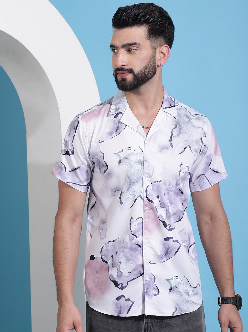 Classic Floral Printed Cotton Casual Shirt