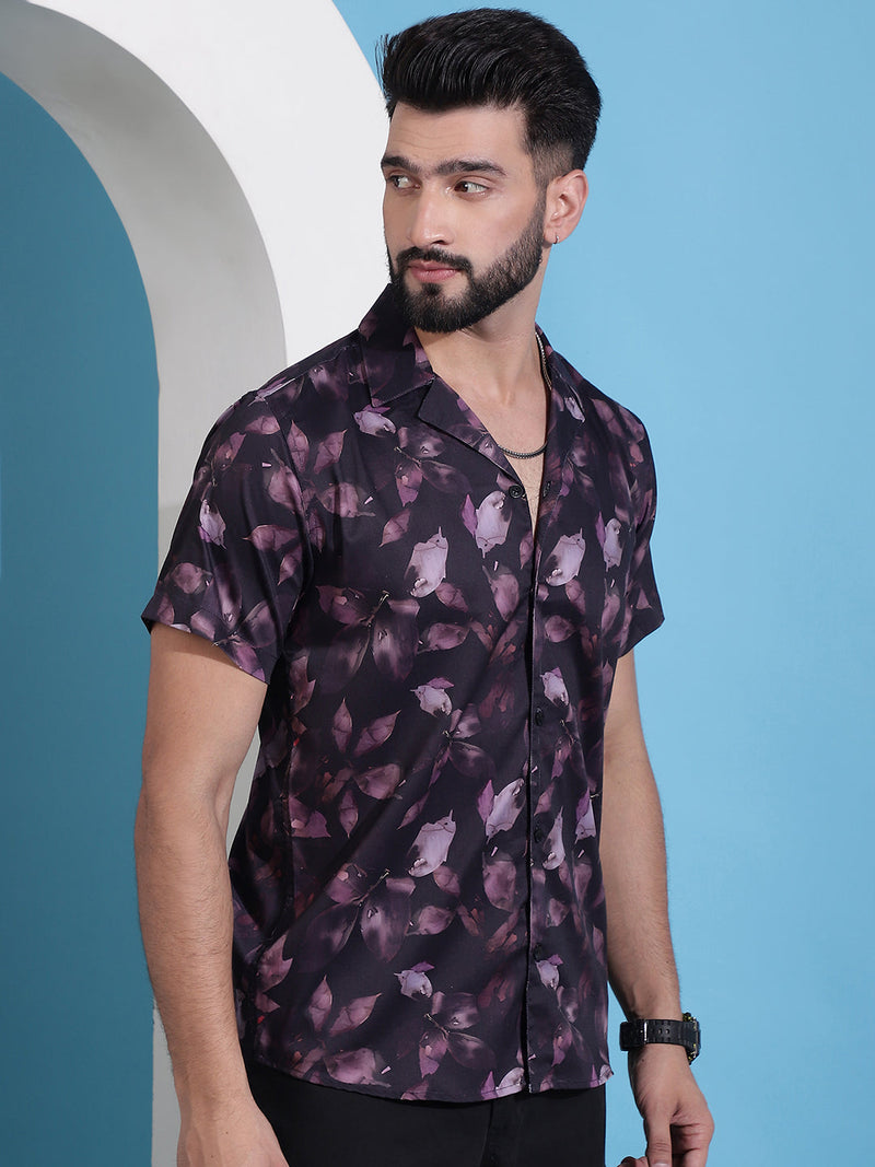 Classic Floral Printed Cotton Casual Shirt