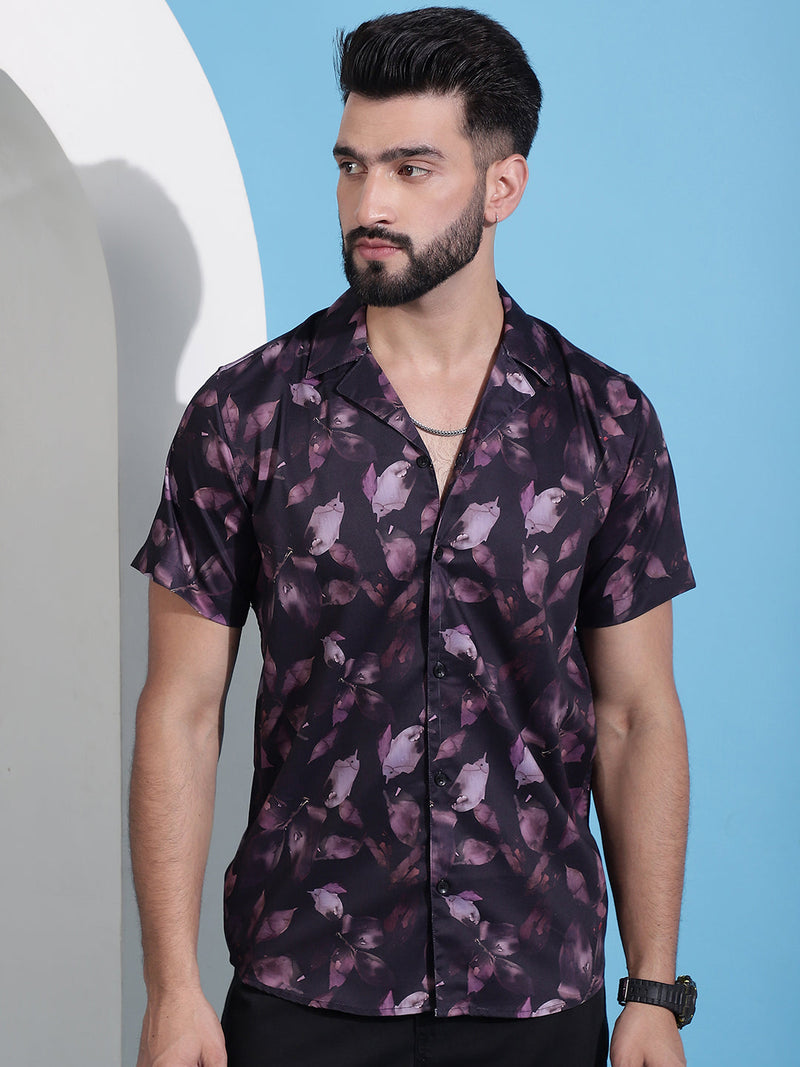 Classic Floral Printed Cotton Casual Shirt