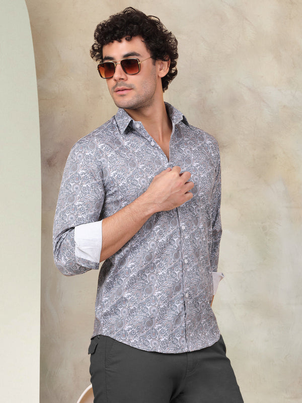 Printed Cotton Casual Shirt for Mens.