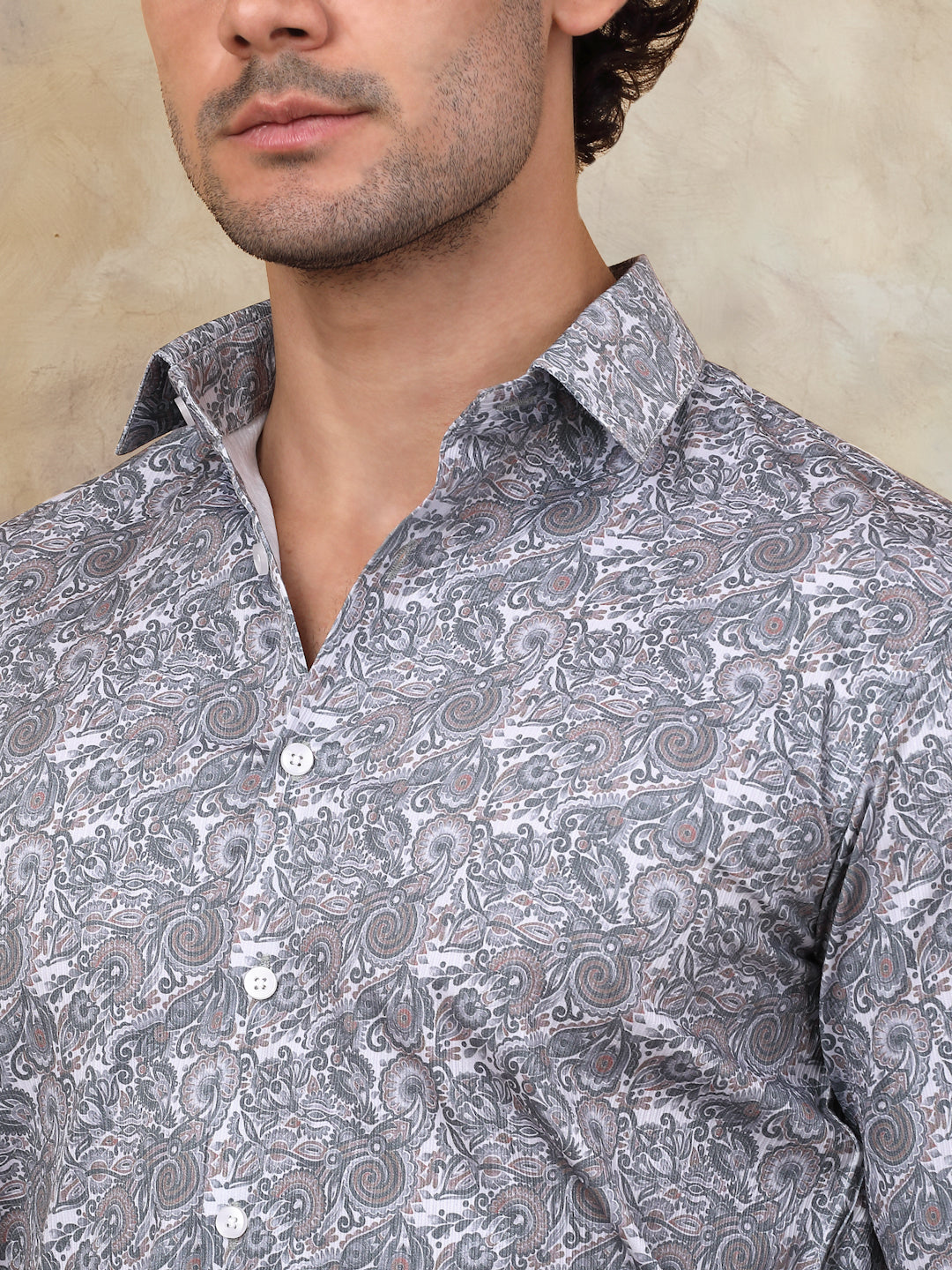 Printed Cotton Casual Shirt for Mens.