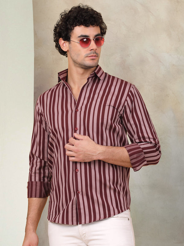 Striped Cotton Shirt for Men