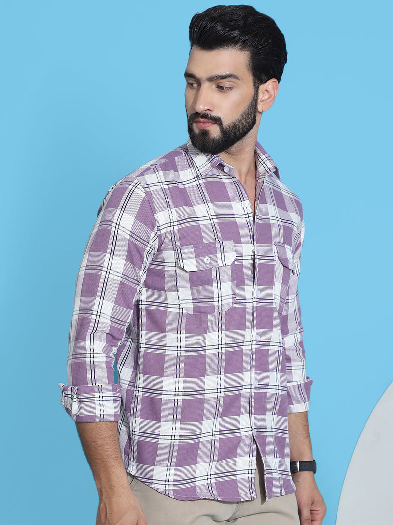 Checked Pure Cotton Shirt for Men