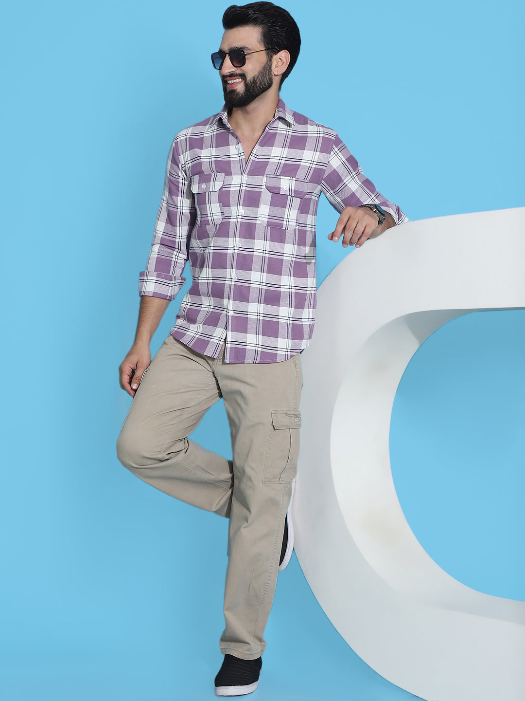 Checked Pure Cotton Shirt for Men