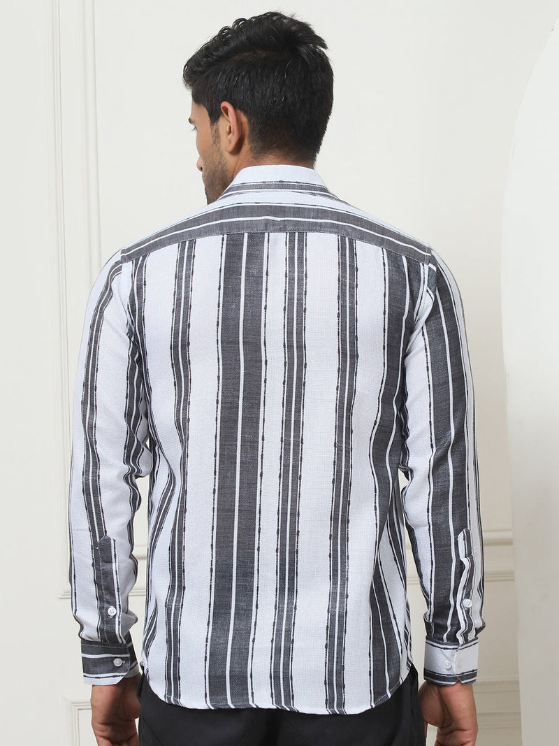 Striped Regular Fit Casual Shirt For Men