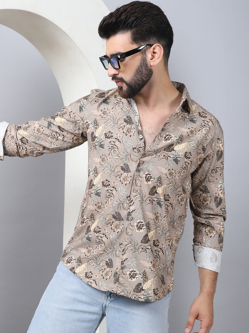 Floral Printed Casual Shirt For Men