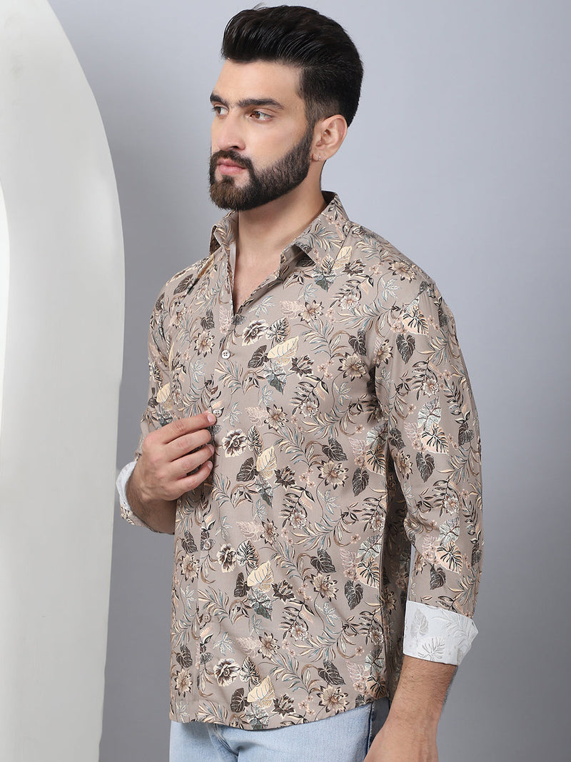 Floral Printed Casual Shirt For Men