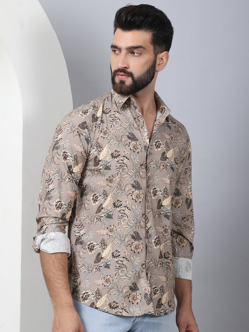 Floral Printed Casual Shirt For Men