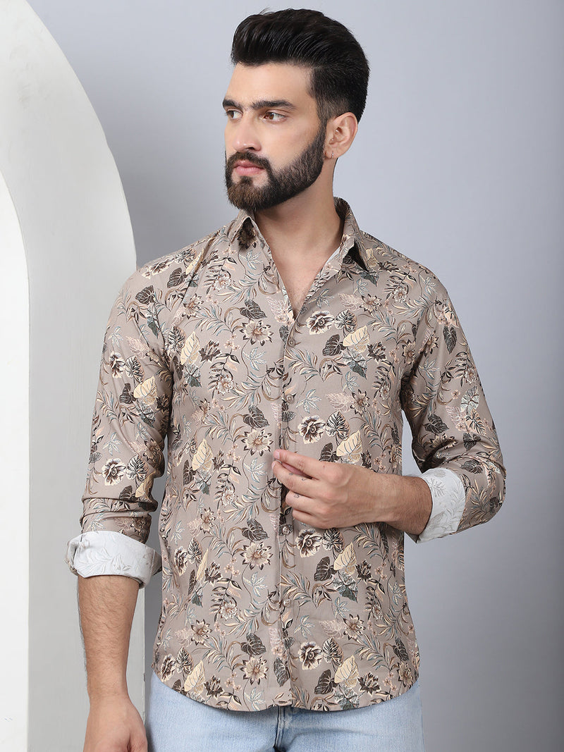 Floral Printed Casual Shirt For Men