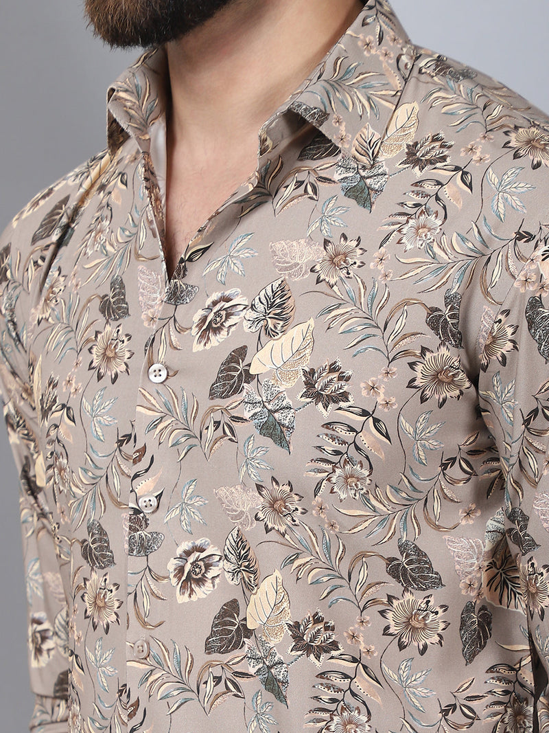 Floral Printed Casual Shirt For Men