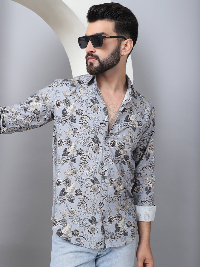 Floral Printed Casual Shirt For Men