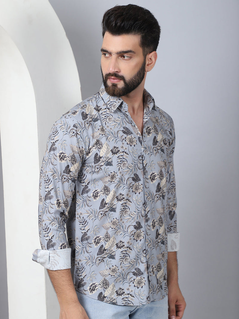 Floral Printed Casual Shirt For Men