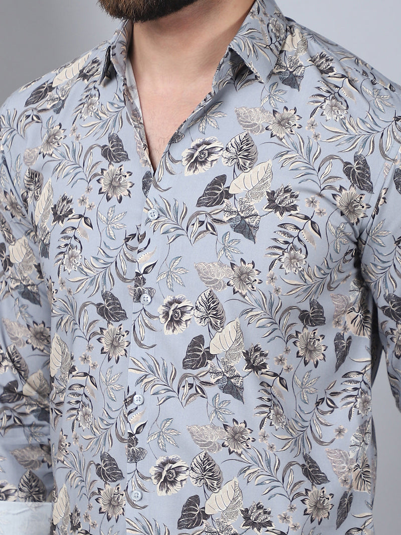 Floral Printed Casual Shirt For Men