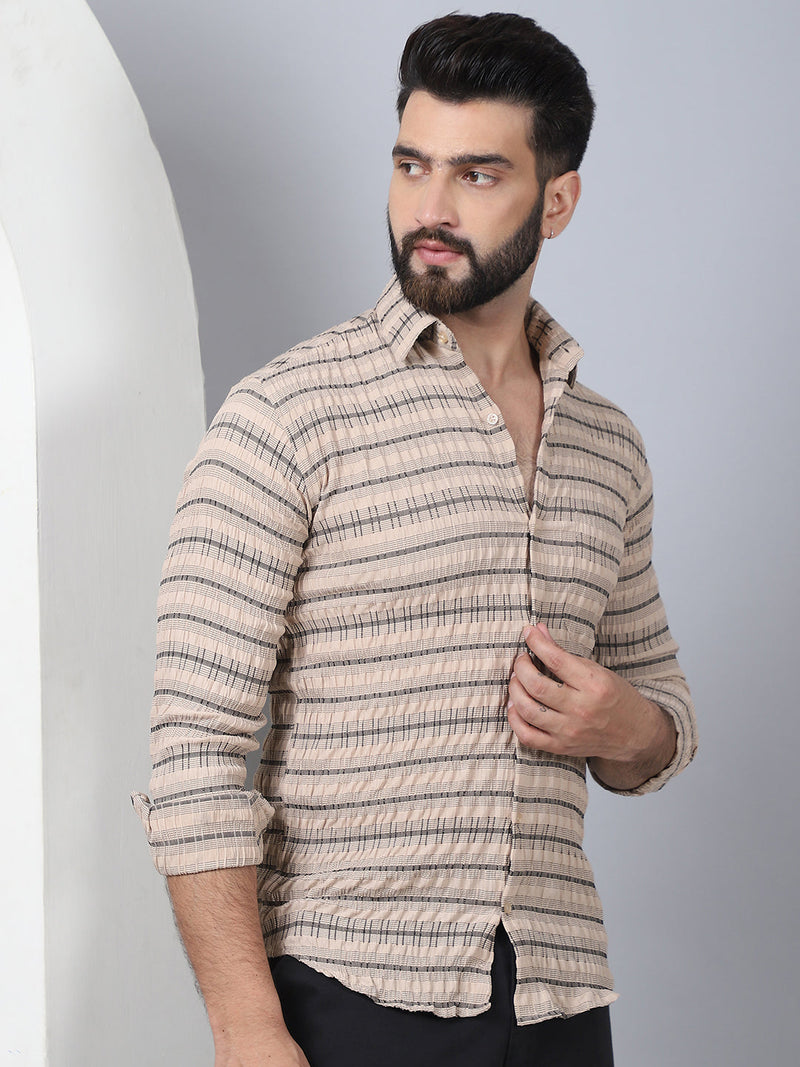 Striped Cotton Casual Shirt for Men