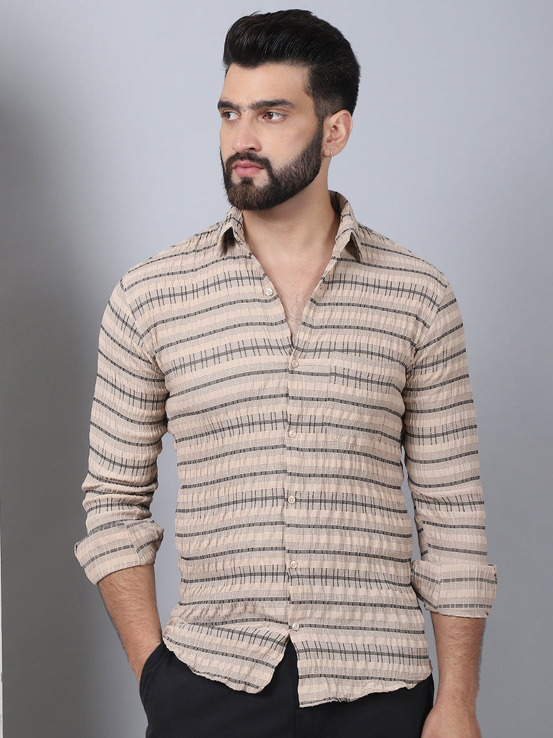 Striped Cotton Casual Shirt for Men