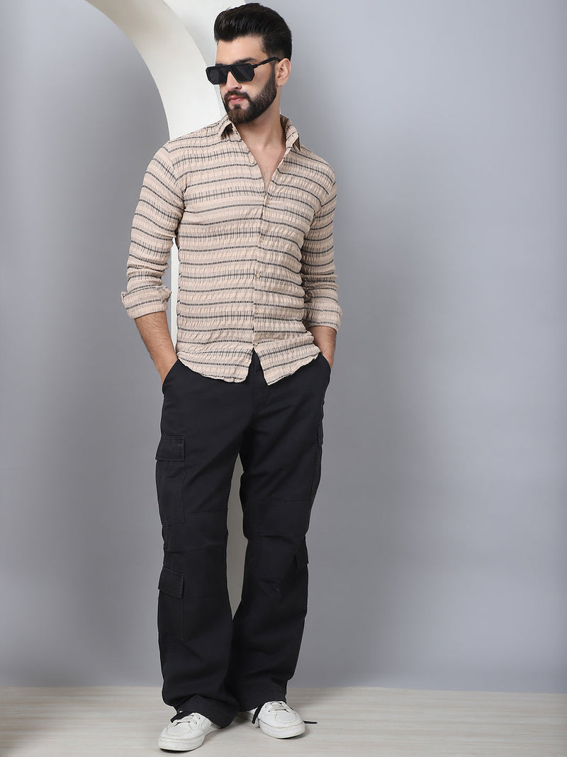 Striped Cotton Casual Shirt for Men