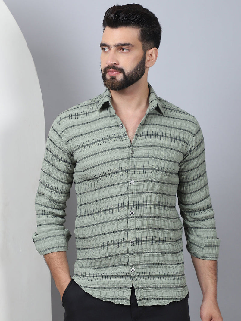 Striped Cotton Casual Shirt for Men