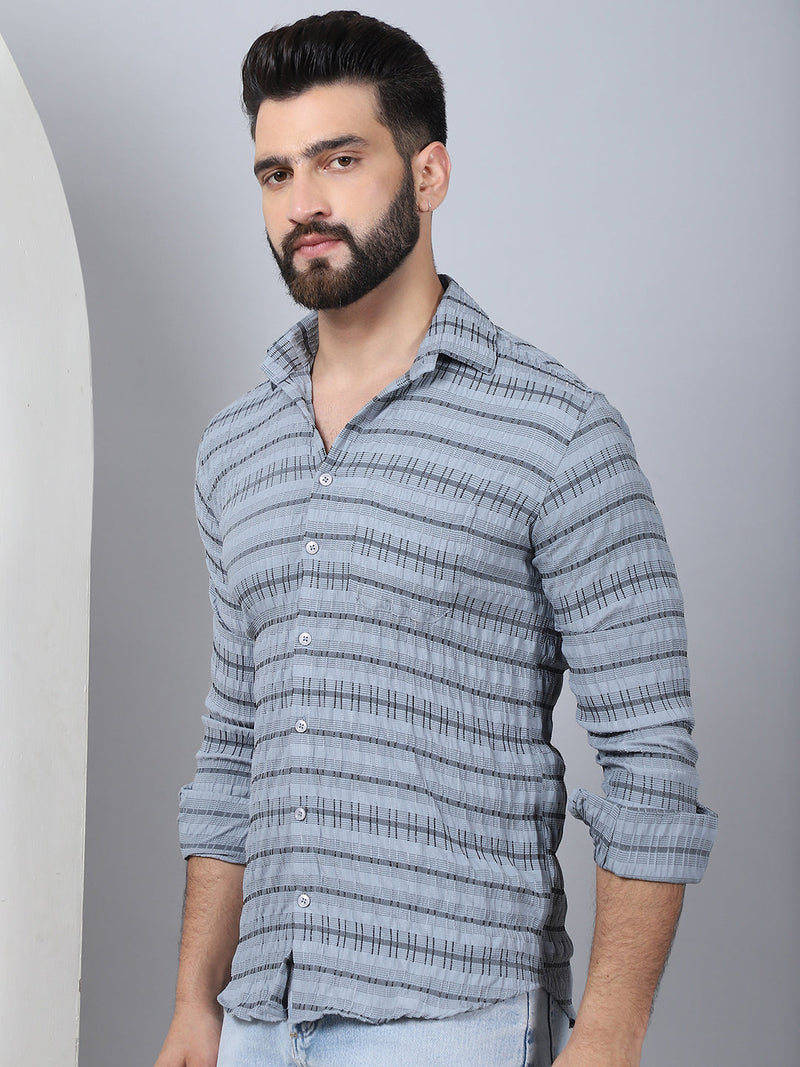 Striped Cotton Casual Shirt for Men