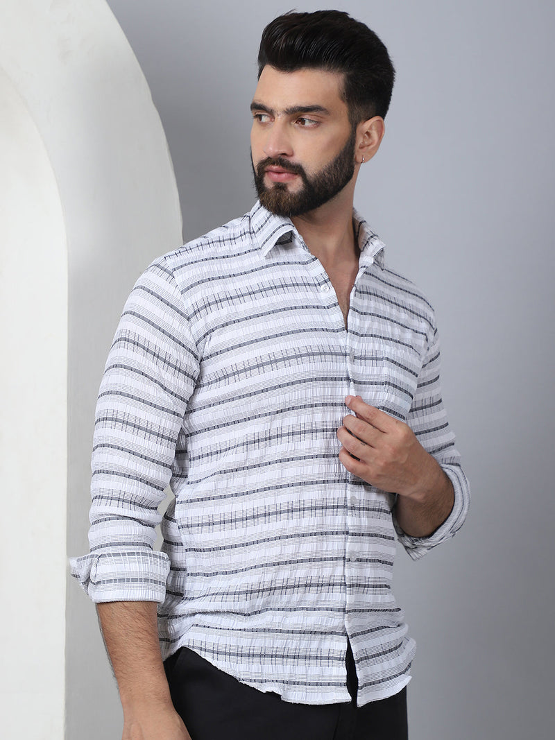 Striped Cotton Casual Shirt for Men