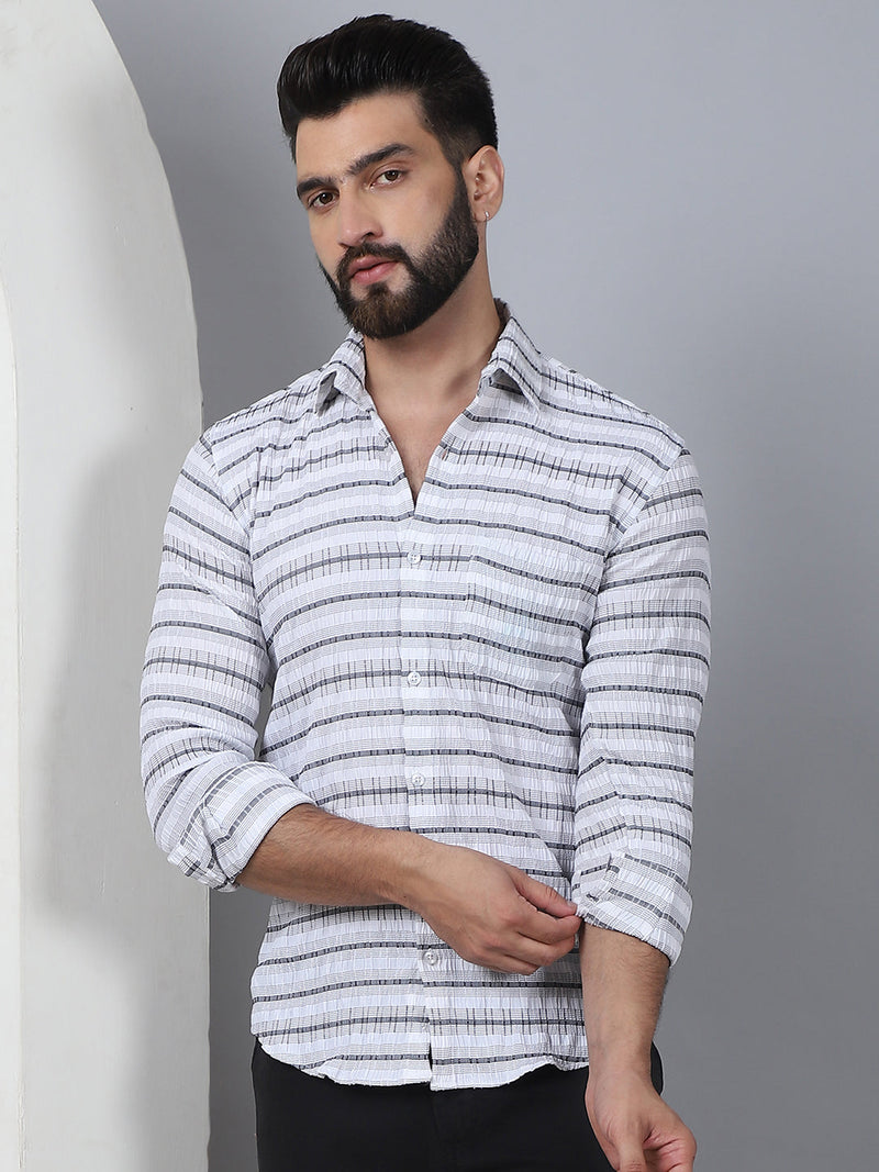 Striped Cotton Casual Shirt for Men