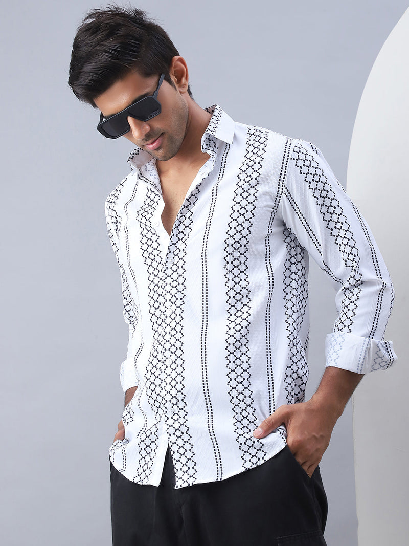 Printed Cotton Casual Shirt For Men