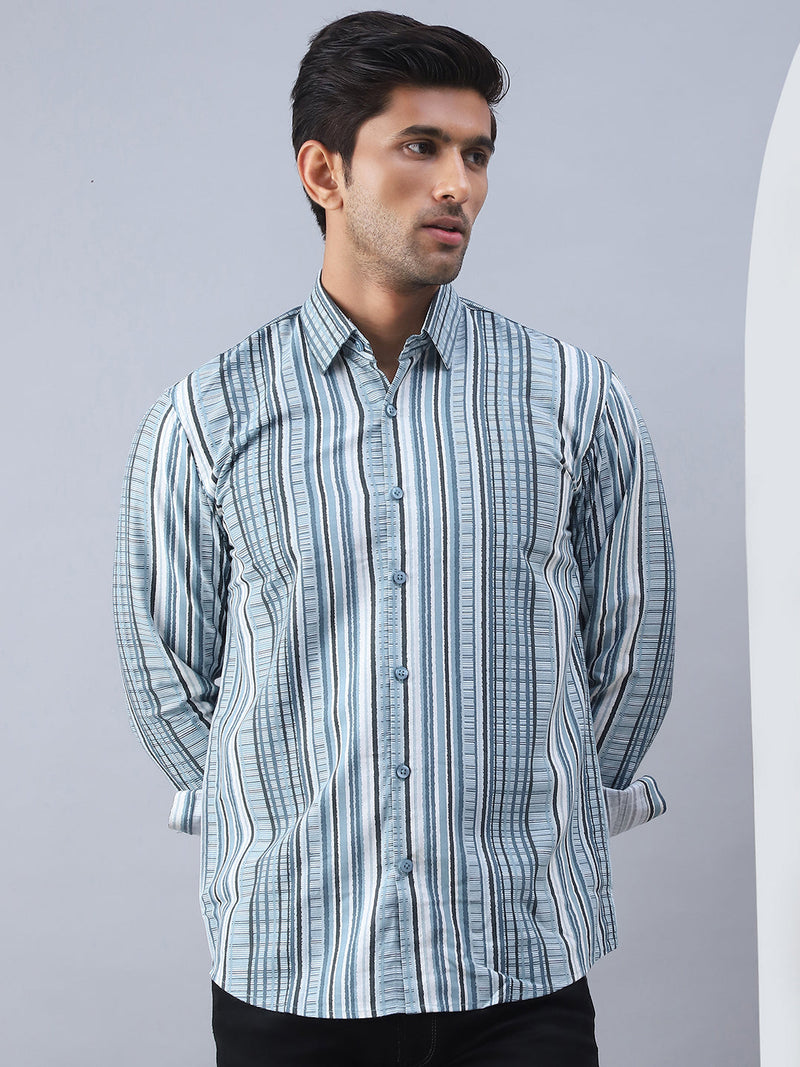 Striped Cotton Casual Shirt For Men