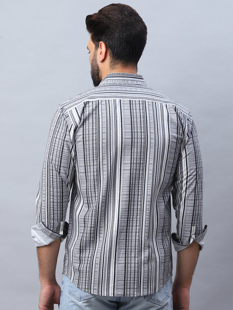 Striped Cotton Casual Shirt For Men