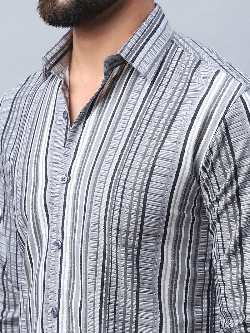 Striped Cotton Casual Shirt For Men